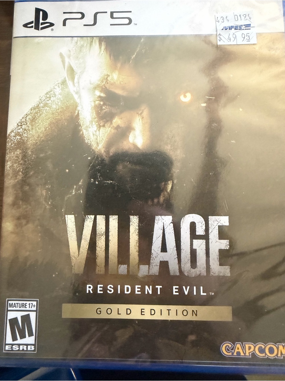 PS5 Resident Evil Village Gold Edition - Black & Gold Cover